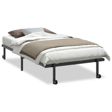 vidaXL fekete acél ágykeret matrac nélkül összecsukható 107x203 cm (4103963) ágy és ágykellék