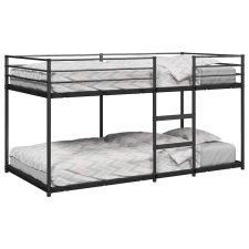 vidaXL fekete acél emeletes ágy matrac nélkül 100 x 190 cm ágy és ágykellék
