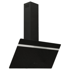 vidaXL fekete acél és edzett üveg fali páraelszívó 90 cm (51673) páraelszívó