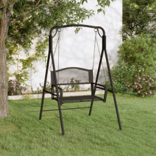 vidaXL fekete acél hintapad 124 cm kerti bútor