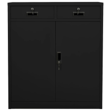 vidaXL fekete acél irodai szekrény 90 x 40 x 102 cm (336411) bútor