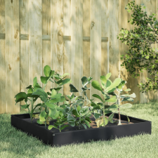 vidaXL fekete acél kerti magaságyás 100 x 100 x 26 cm kerti tárolás