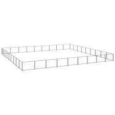 vidaXL fekete acél kutyakennel 81 m² szállítóbox, fekhely kutyáknak