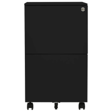 vidaXL fekete acél mobil iratszekrény 39 x 45 x 67 cm (335976) bútor