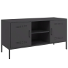 vidaXL fekete acél TV-szekrény 100,5 x 39 x 50,5 cm