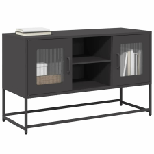 vidaXL fekete acél TV-szekrény 100,5x39x60,5 cm bútor