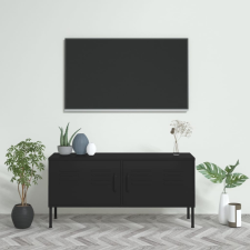 vidaXL fekete acél TV-szekrény 105 x 35 x 50 cm bútor
