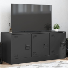 vidaXL fekete acél TV-szekrény 99 x 39 x 44 cm bútor