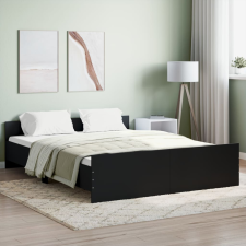 vidaXL fekete ágykeret fej- és lábtámlával 160 x 200 cm ágy és ágykellék