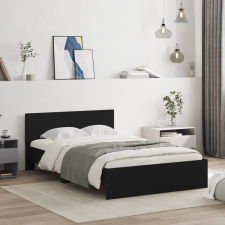 vidaXL fekete ágykeret fejtámlával 135 x 190 cm ágy és ágykellék