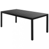 vidaXL Fekete alumínium és WPC kerti asztal 185 x 90 x 74 cm