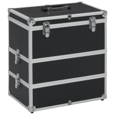 vidaXL fekete alumínium sminktáska 37 x 24 x 40 cm kézitáska és bőrönd