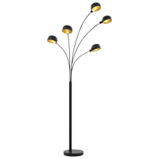 vidaXL fekete-arany állólámpa 200 cm 5 db E14 típusú foglalattal világítás