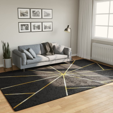 vidaXL fekete-arany mosható csúszásgátló szőnyeg 190 x 300 cm lakástextília