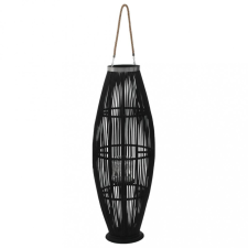 vidaXL fekete bambusz függő gyertyatartó lámpás, 95 cm gyertyatartó