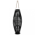 vidaXL fekete bambusz függő gyertyatartó lámpás, 95 cm