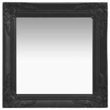 vidaXL fekete barokk stílusú fali tükör 50 x 50 cm bútor
