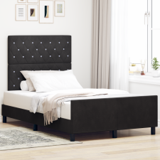 vidaXL Fekete Bársony Ágykeret 120x190 cm ágy és ágykellék