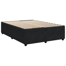 vidaXL fekete bársony ágykeret 140 x 190 cm (3285008) ágy és ágykellék