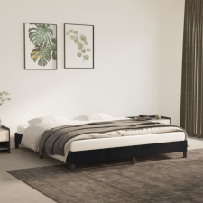 vidaXL fekete bársony ágykeret 180 x 200 cm ágy és ágykellék