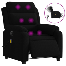 vidaXL fekete bársony elektromos dönthető masszázsfotel (3205087) masszázsfotel
