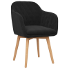 vidaXL fekete bársony étkezőszék