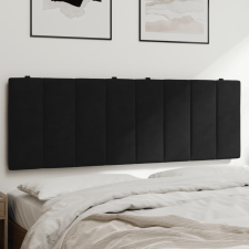 vidaXL fekete bársony fejtámla párna 140 cm ágy és ágykellék