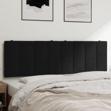 vidaXL fekete bársony fejtámla párna 160 cm ágy és ágykellék