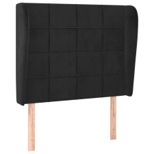 vidaXL fekete bársony fejtámla szárnyakkal 103 x 23 x 118/128 cm (3118000) ágy és ágykellék