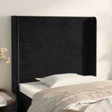 vidaXL fekete bársony fejtámla szárnyakkal 103x16x118/128 cm ágy és ágykellék