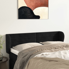 vidaXL fekete bársony fejtámla szárnyakkal 147x23x78/88 cm ágy és ágykellék