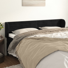 vidaXL fekete bársony fejtámla szárnyakkal 163x23x78/88 cm ágy és ágykellék