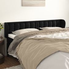 vidaXL fekete bársony fejtámla szárnyakkal 163x23x78/88 cm ágy és ágykellék