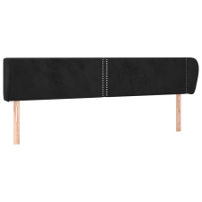 vidaXL fekete bársony fejtámla szárnyakkal 163x23x78/88 cm (3117060) ágy és ágykellék