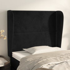 vidaXL fekete bársony fejtámla szárnyakkal 83 x 23 x 118/128 cm ágy és ágykellék