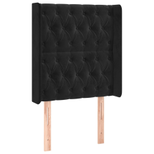 vidaXL fekete bársony fejtámla szárnyakkal 83x16x118/128 cm (3119948) ágy és ágykellék