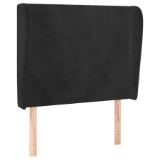 vidaXL fekete bársony fejtámla szárnyakkal 93 x 23 x 118/128 cm (3117714) ágy és ágykellék