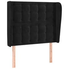 vidaXL fekete bársony fejtámla szárnyakkal 93 x 23 x 118/128 cm (3118428) ágy és ágykellék