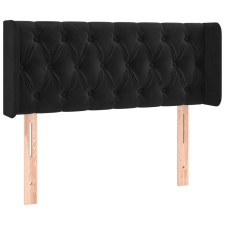 vidaXL fekete bársony fejtámla szárnyakkal 93x16x78/88 cm (3119142) ágy és ágykellék
