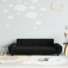 vidaXL fekete bársony gyerekkanapé 100 x 54 x 33 cm gyermekbútor