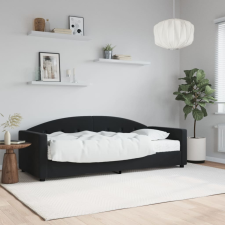 vidaXL fekete bársony heverő matraccal 80 x 200 cm ágy és ágykellék