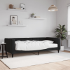 vidaXL fekete bársony heverő matraccal 90 x 190 cm
