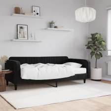 vidaXL fekete bársony kanapéágy matraccal 100 x 200 cm ágy és ágykellék