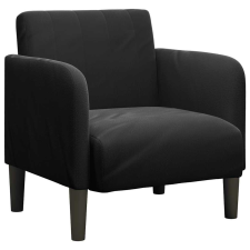 vidaXL fekete bársony kanapészék karfás szék 54 cm (4100583) bútor