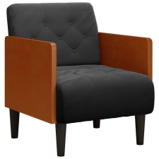 vidaXL fekete bársony kanapészék karfás szék 55 cm (4100597) bútor
