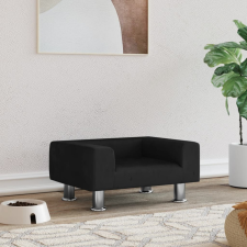 vidaXL fekete bársony kutyaágy 50 x 40 x 26,5 cm szállítóbox, fekhely kutyáknak