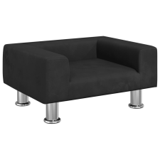 vidaXL fekete bársony kutyaágy 50 x 40 x 26,5 cm (171929) szállítóbox, fekhely kutyáknak