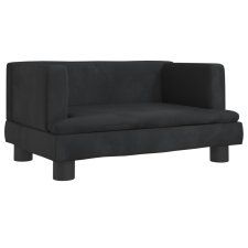 vidaXL fekete bársony kutyaágy 60 x 40 x 30 cm (171910) szállítóbox, fekhely kutyáknak