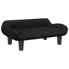 vidaXL fekete bársony kutyaágy 70 x 40 x 24 cm (171955) szállítóbox, fekhely kutyáknak