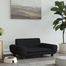 vidaXL Fekete bársony kutyaágy 70 x 45 x 33 cm szállítóbox, fekhely kutyáknak
